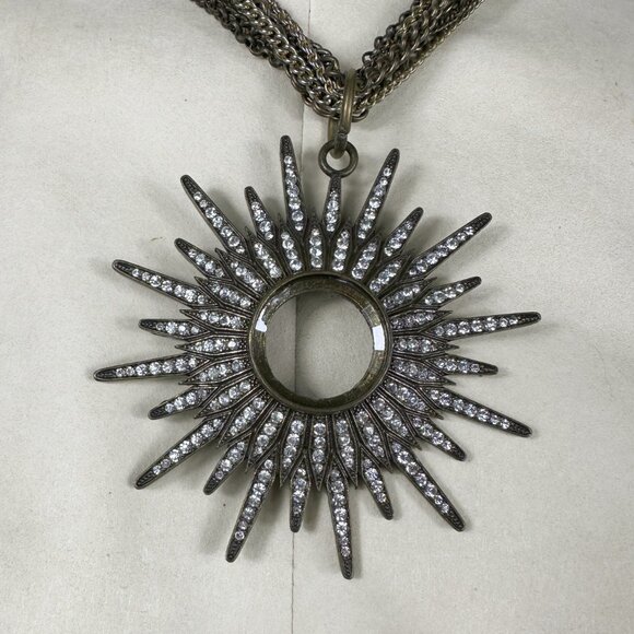 Vintage Badgley Mishka Sunburst Necklace - Picture 4 of 6
